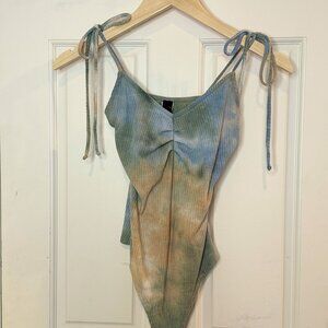 Windsor 90s Y2K Bodycon Blue Tie Dye Womens Size S